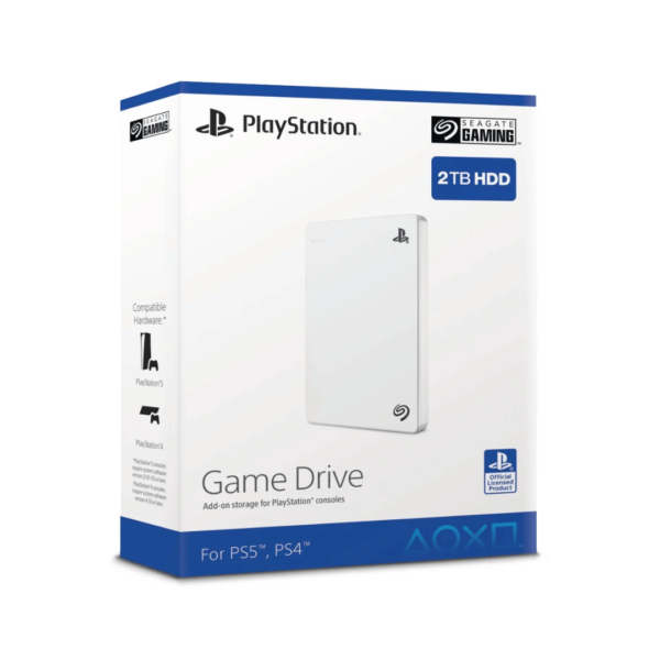 Seagate Game Drive for PS5 2TB External Hard Drive white