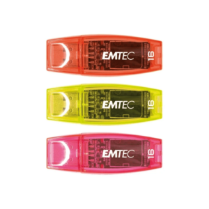 EMTEC 3 PK USB FLASH DRIVE 16 GB NEON